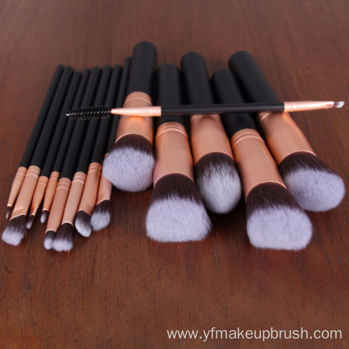 16pcs Travel Cosmetic Brush Wooden Makeup Set Holder